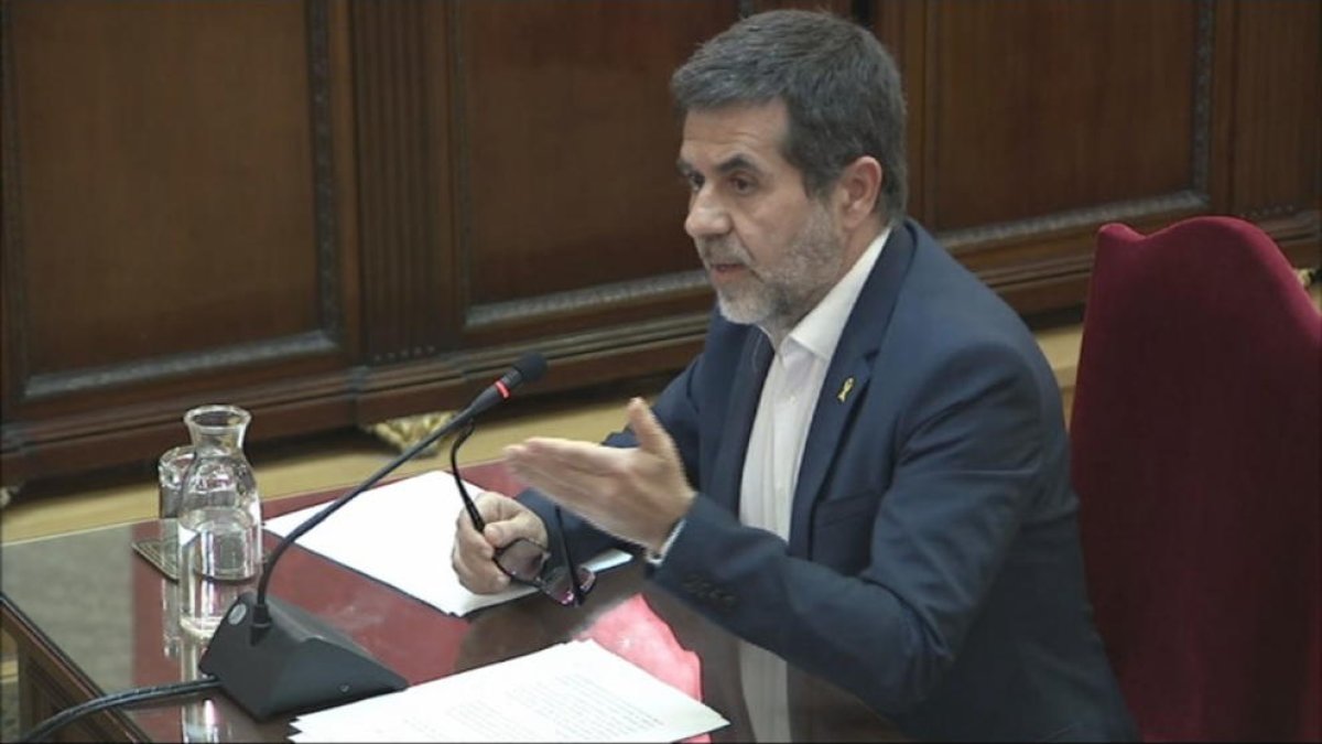 Jordi Sànchez durante el juicio en el Tribunal Supremo.