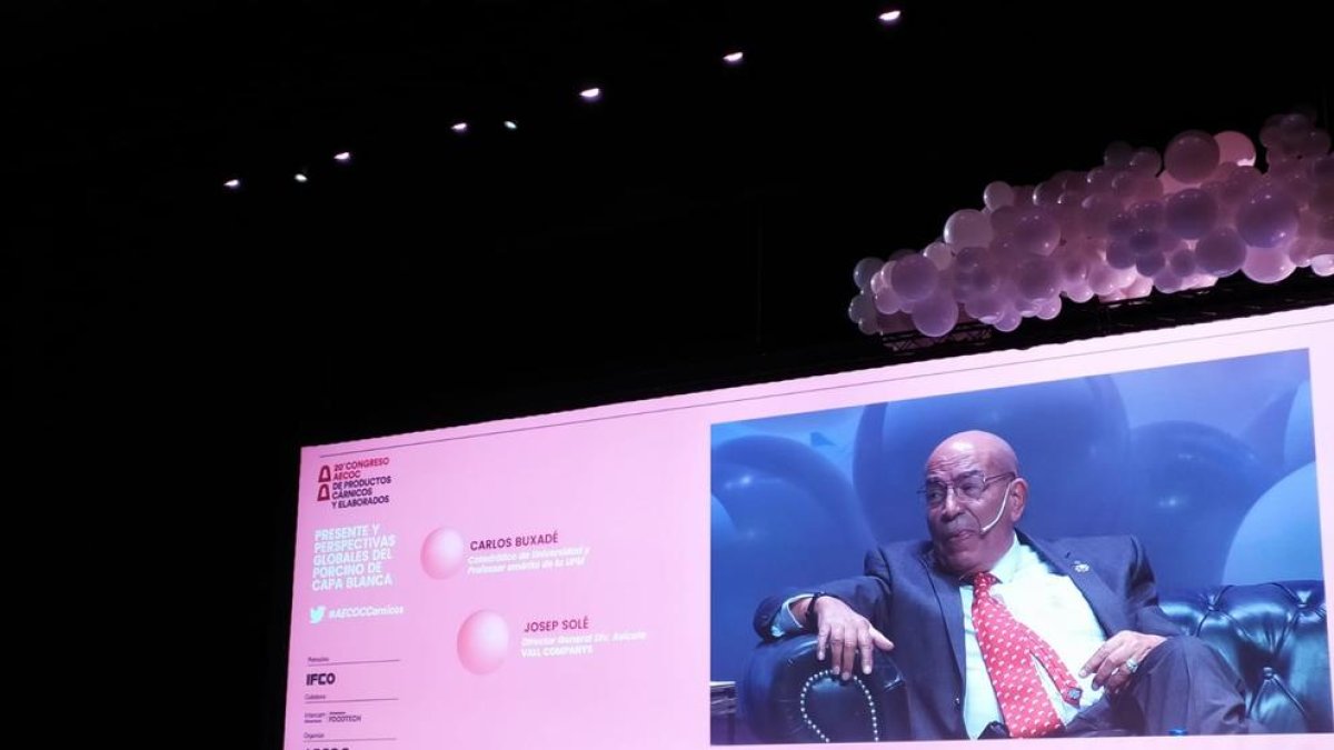 Carlos Buixadé, ayer durante la conferencia que impartió en la Llotja de Lleida.