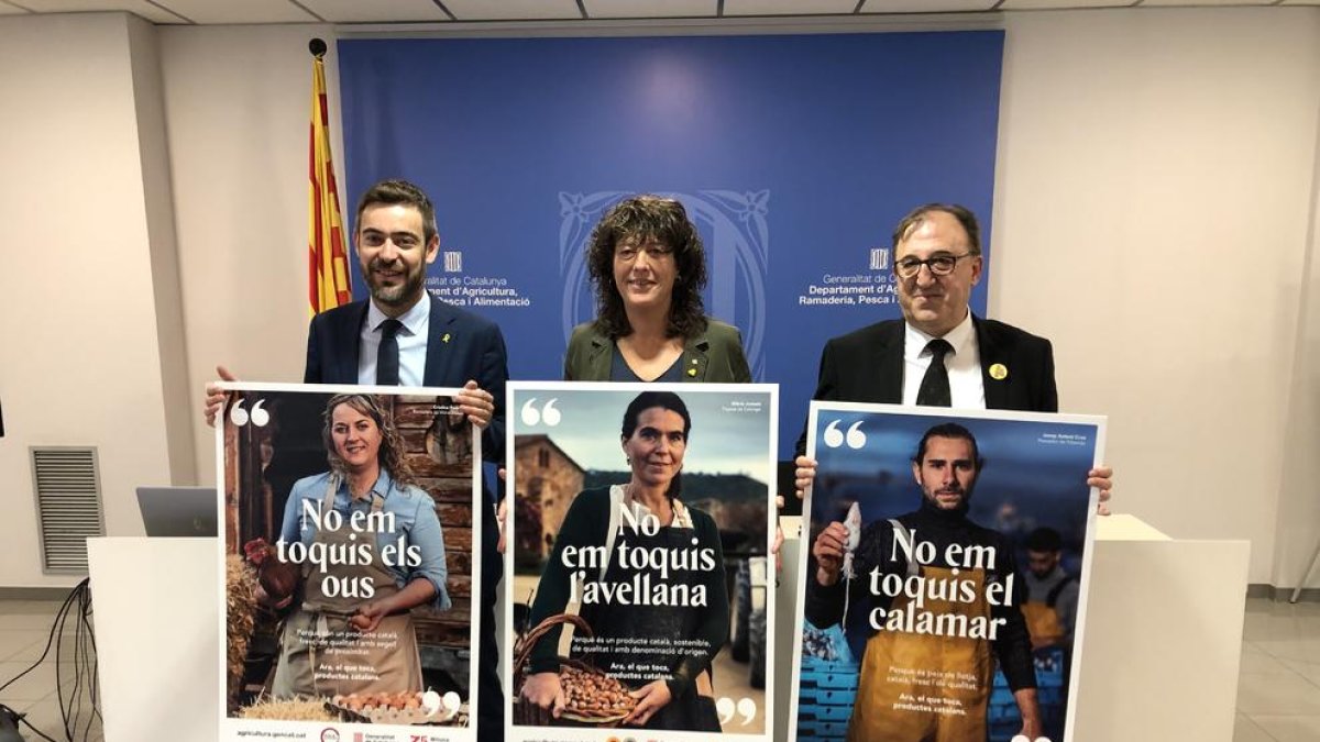 Presentació de la campanya per conscienciar de la importància del sector primari, ahir, a Lleida.