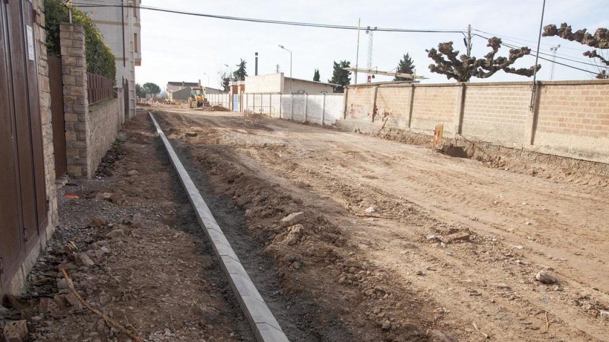 Les obres de la primera fase de l’avinguda de l’Esport.
