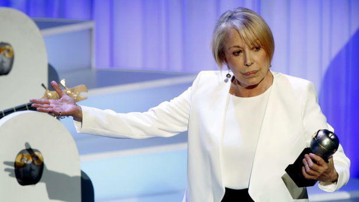 La actriz Rosa Maria Sardá, tras recibir el galardón