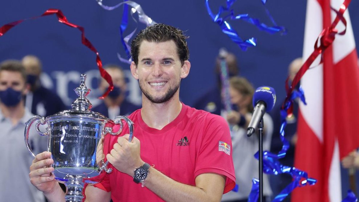 El austriaco, feliz tras conquistar su primer Grand Slam.