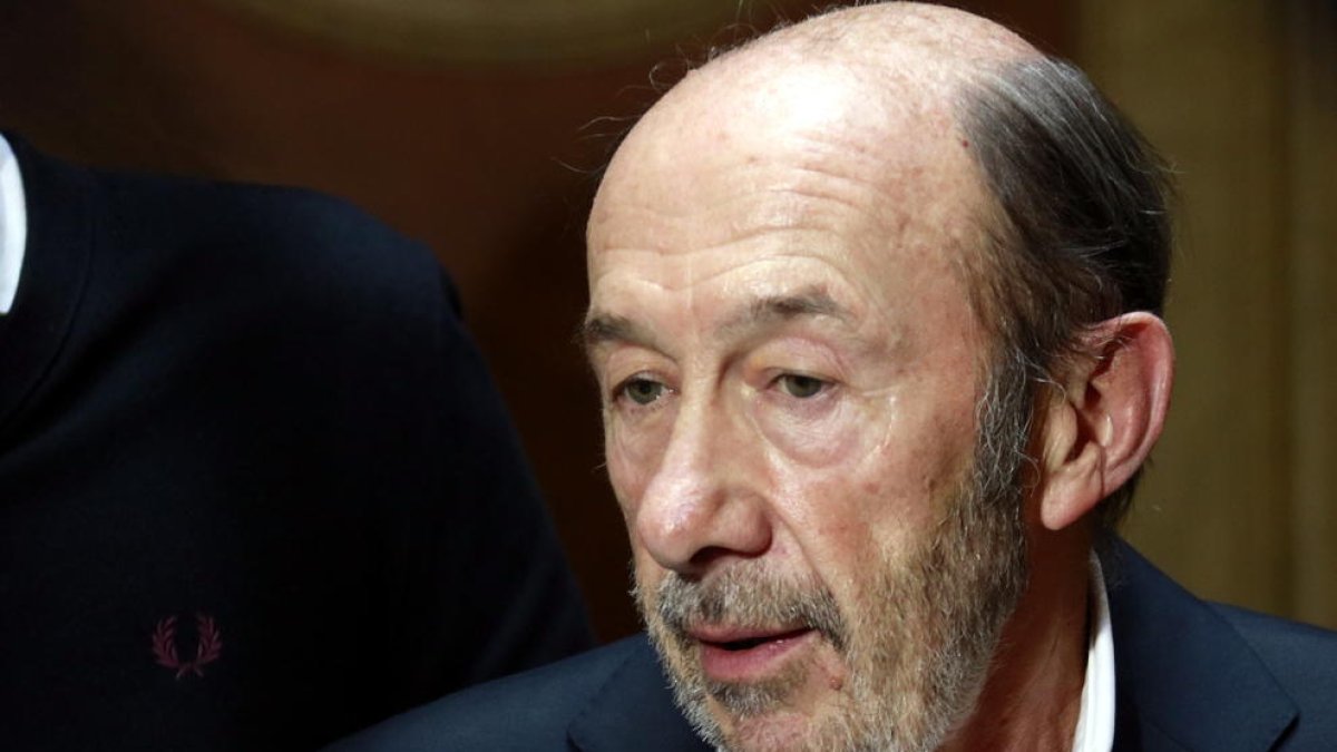 El exministro del Interior Alfredo Pérez Rubalcaba.