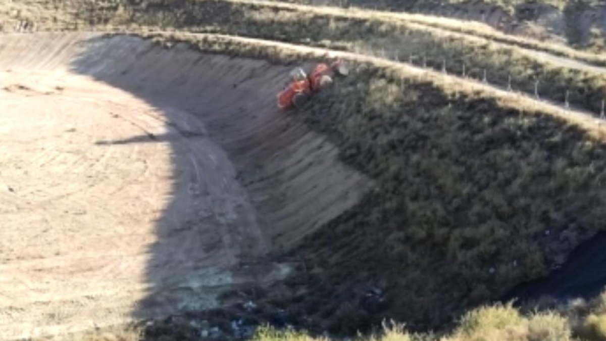Les obres d’ampliació de l’abocador de Cardiel, a Fraga.