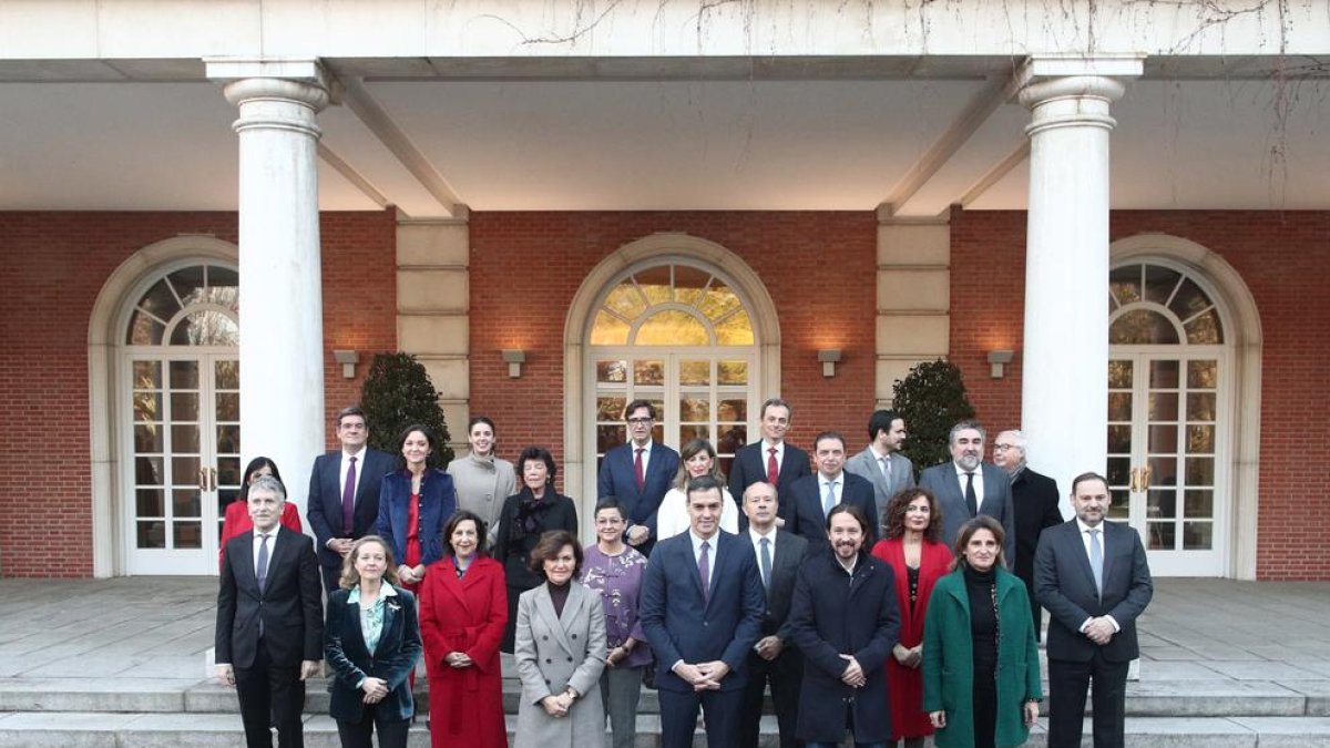 Foto de família del Consell de Ministres a La Moncloa.