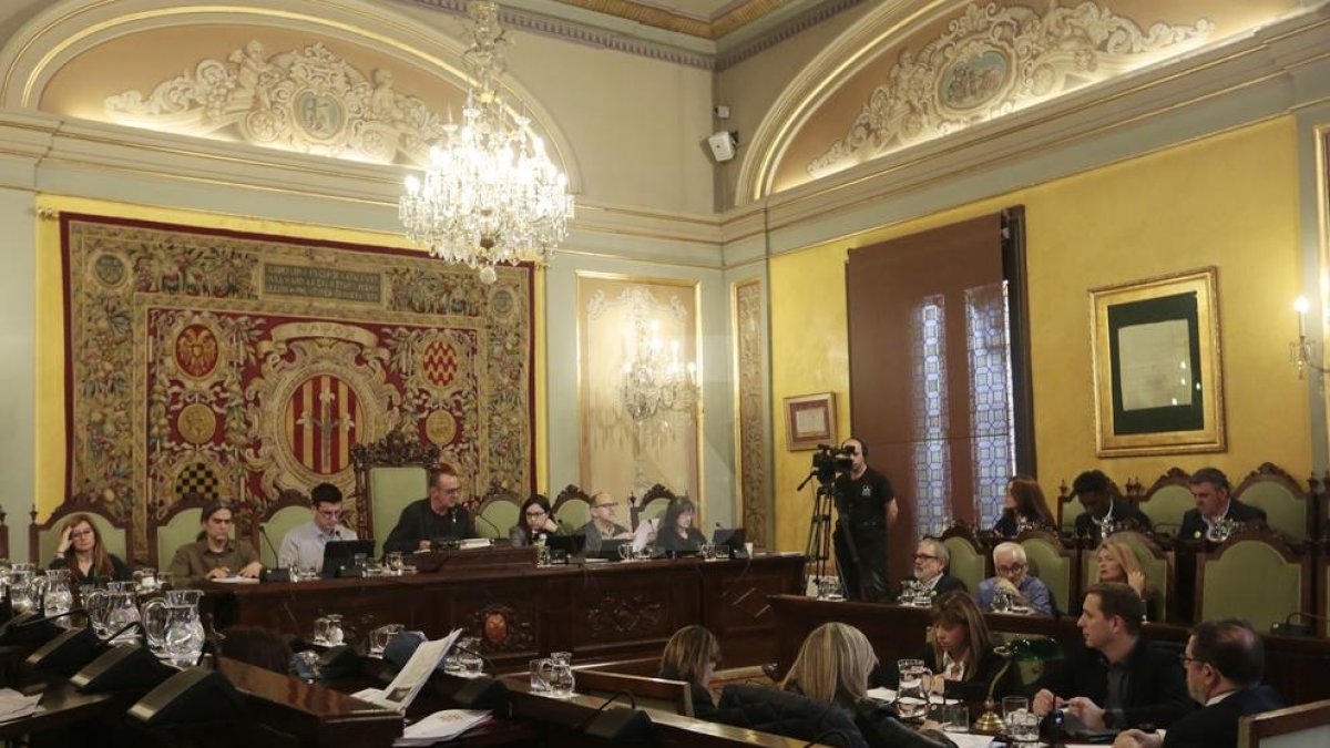 Un momento del pleno extraordinario sobre la Horta de Lleida.