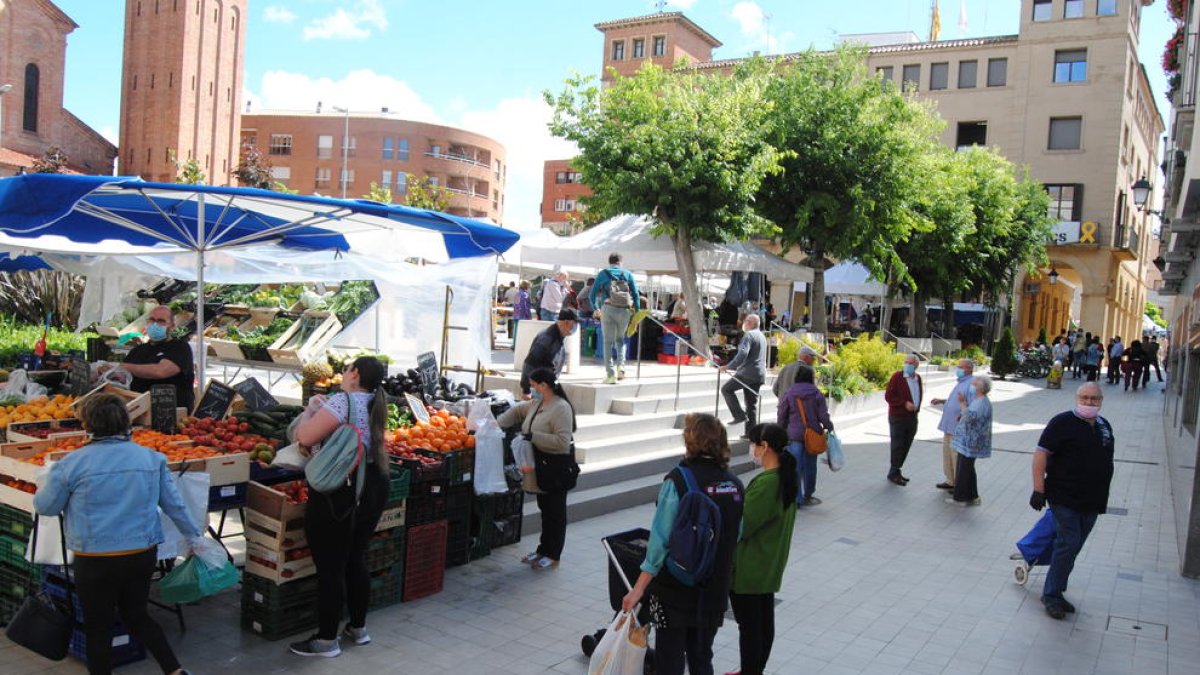 Imatge d’ahir del mercat de Mollerussa.