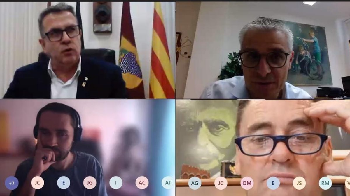 Reunió telemàtica amb edils i el president de les Garrigues.