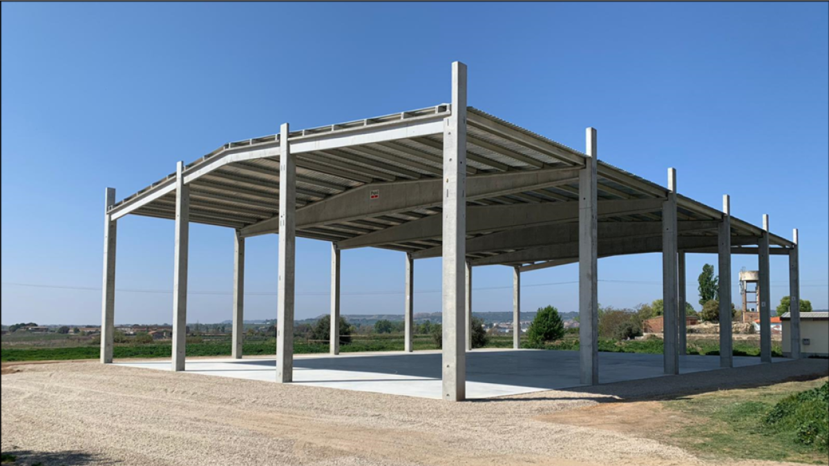 Imatge de l’estat actual del pavelló poliesportiu de Benavent de Segrià.