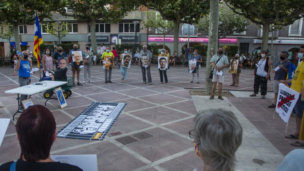 La manifestación celebrada ayer por la tarde en Tàrrega.
