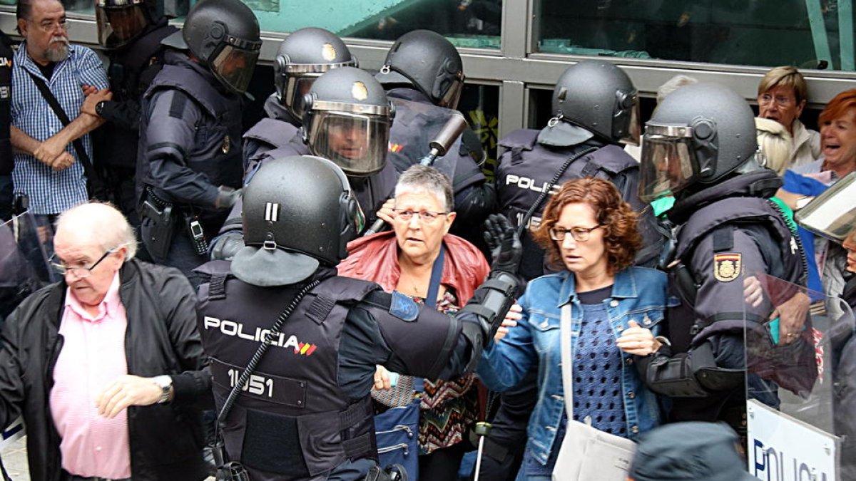 Instante de la intervención en la escuela Nostra Llar de Sabadell.