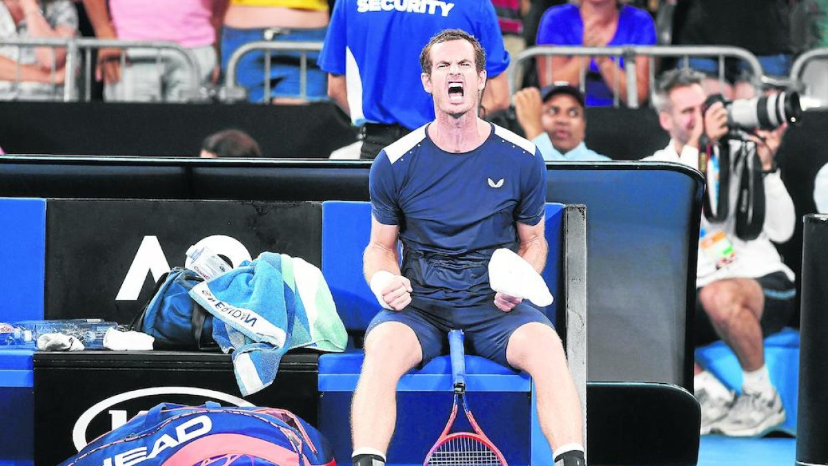 Andy Murray, en un moment del partit a Melbourne.