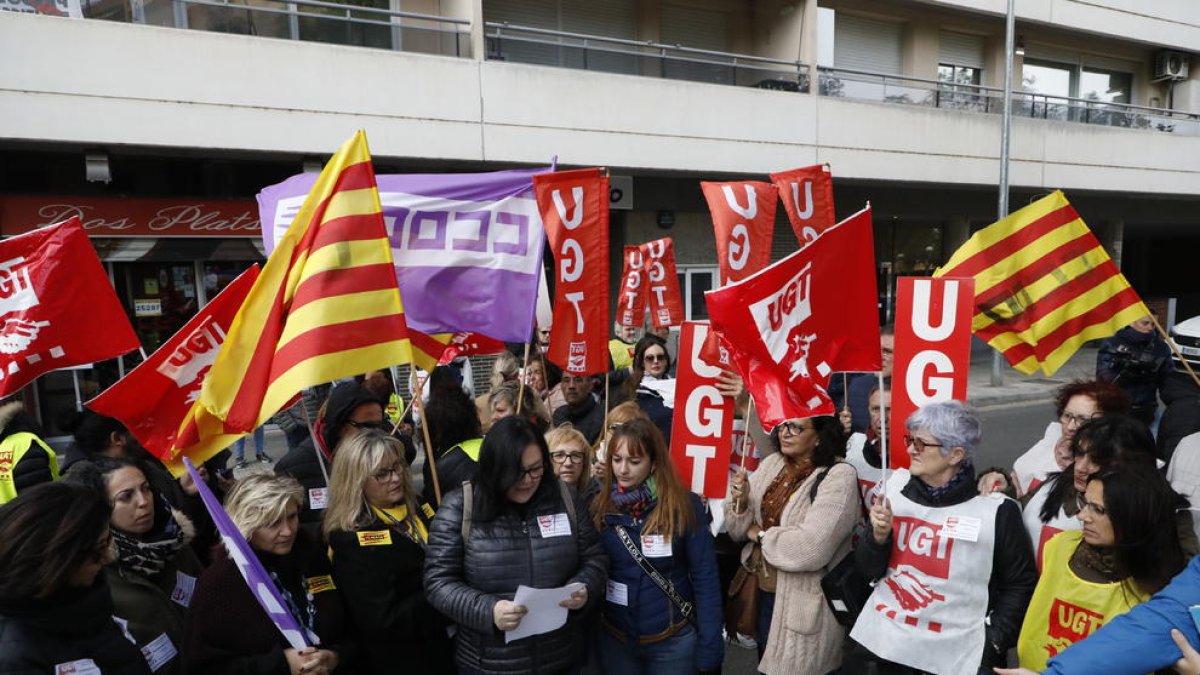 Protesta en Lleida contra este tipo de despidos el pasado mes de noviembre.
