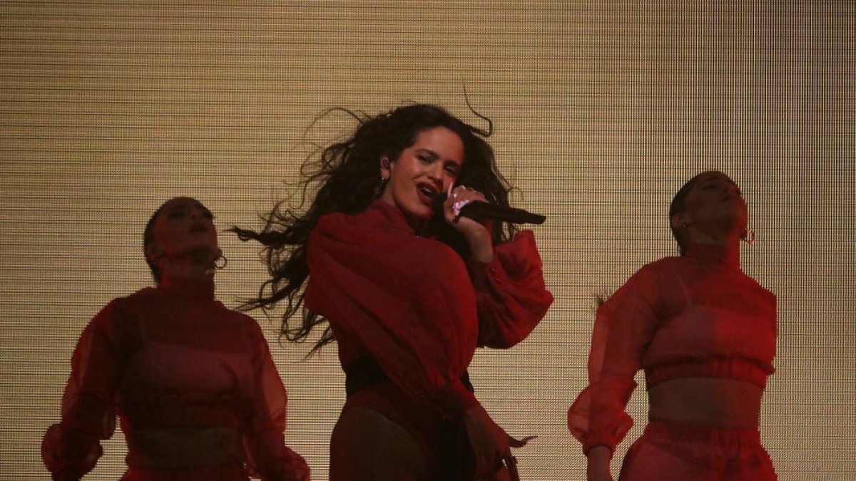 Rosalía, en su actuación en Barcelona el pasado diciembre.