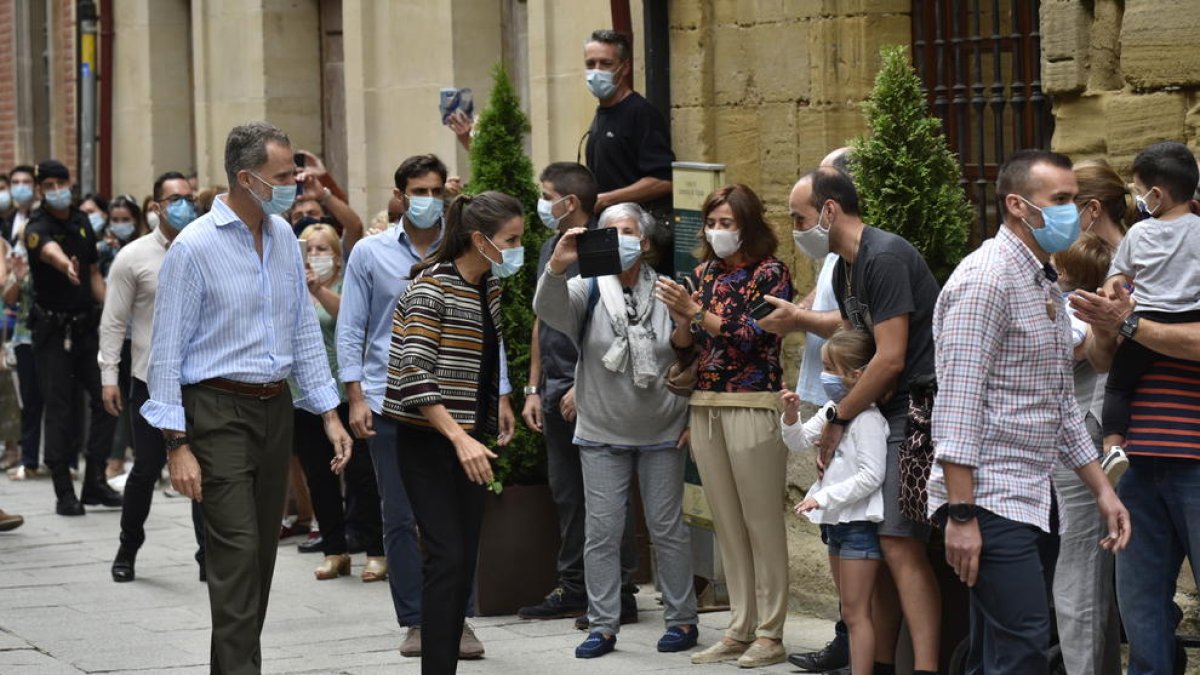 Els reis d'Espanya en una visita a la Rioja.