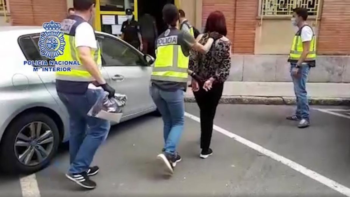La mujer tras ser detenida en Jaca, donde vivía desde el 1 de julio.