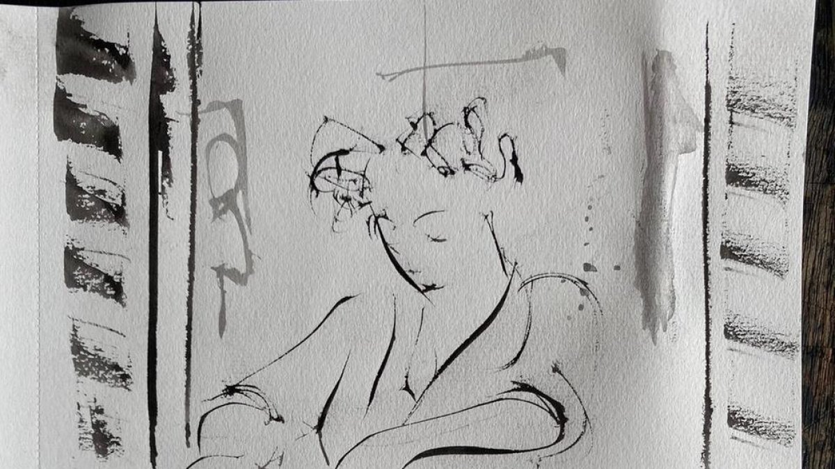 Una de las obras solidarias de Pastor, inspiradas en la cuarentena.