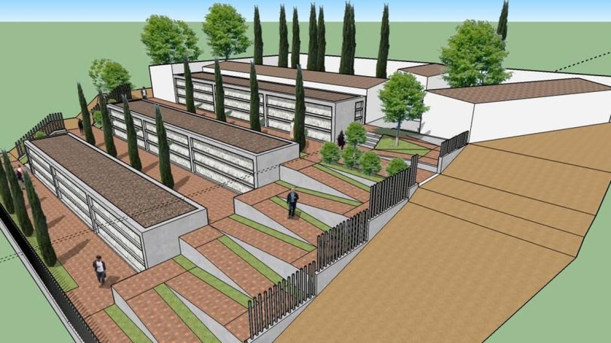 Imatge virtual de com quedarà el nou cementiri.