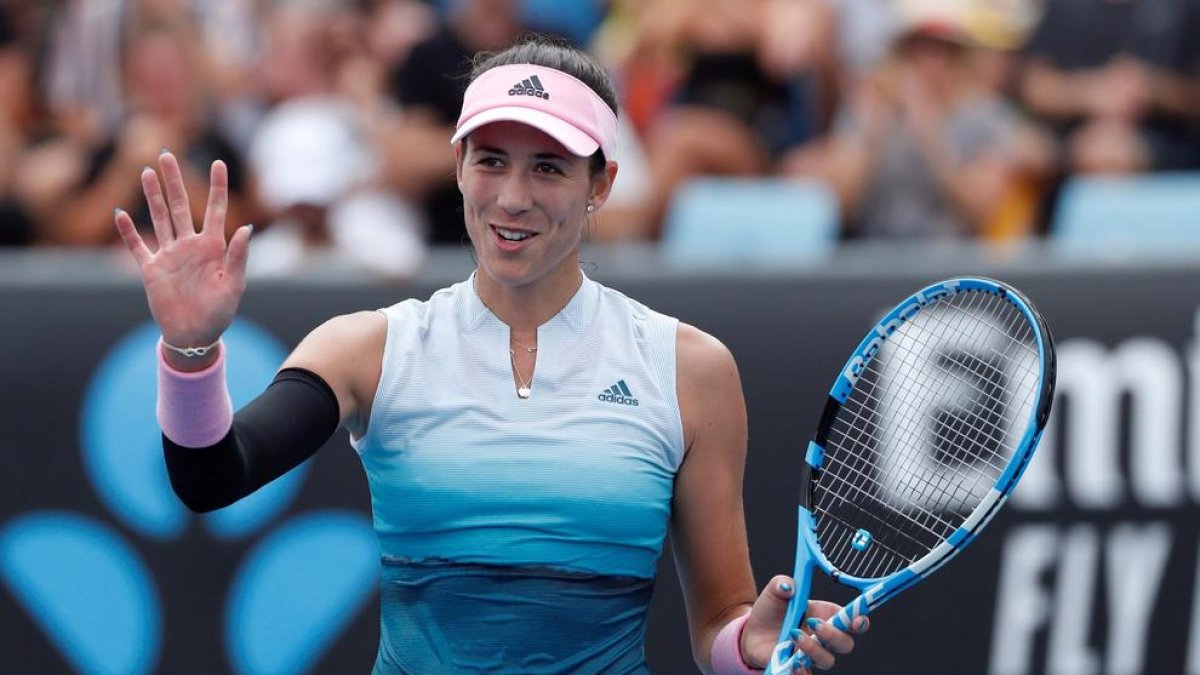 Garbiñe Muguruza va tenir una plàcida estrena al primer Grand Slam de la temporada.