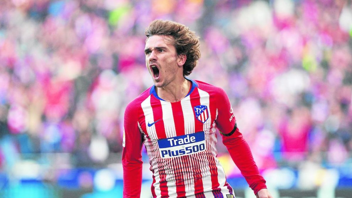 Antoine Griezmann celebra un gol amb l’Atlètic de Madrid.