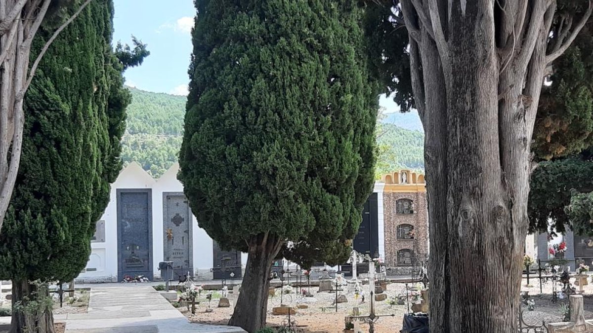 Vista del cementiri d’Organyà.