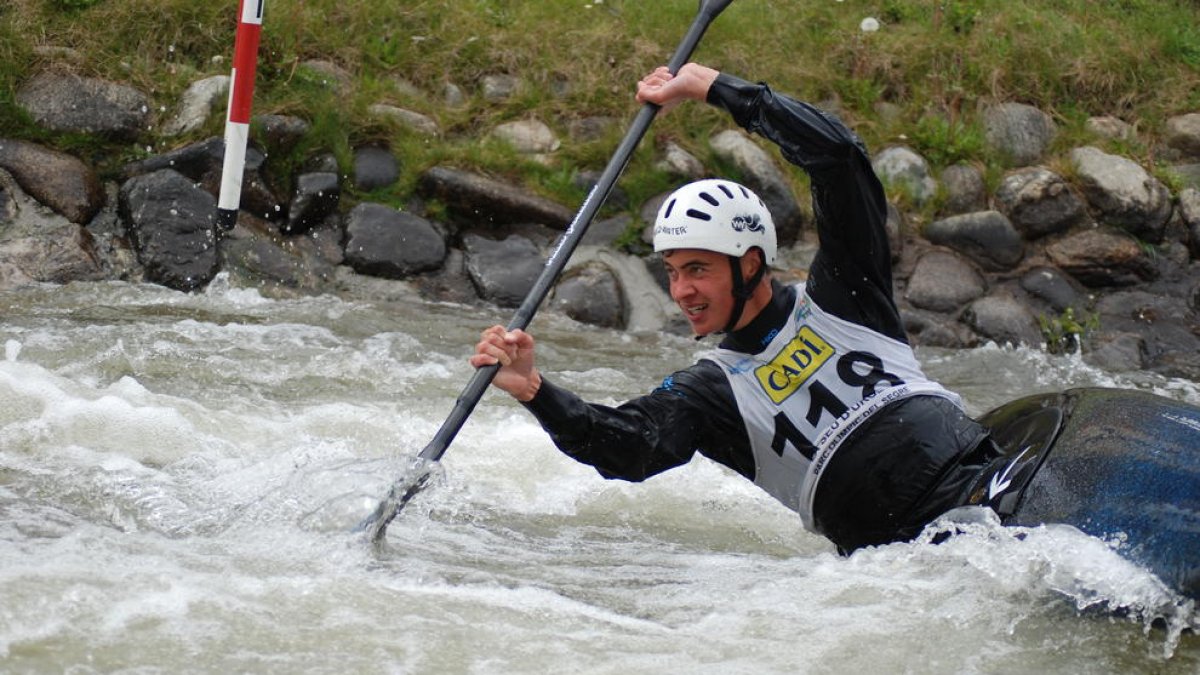 Maialen Chourraut, durant la seua participació a la jornada d’ahir, en la qual es va penjar l’or.