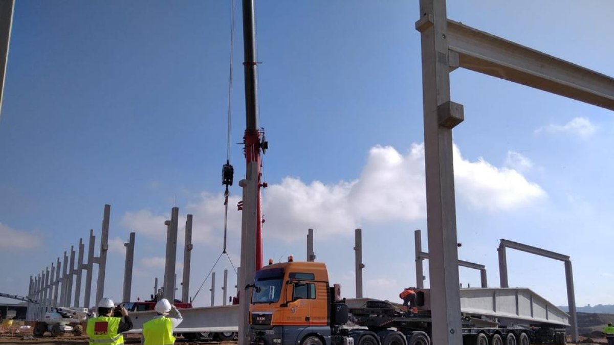 Avancen les obres de la planta de selecció de l'abocador del Segrià
