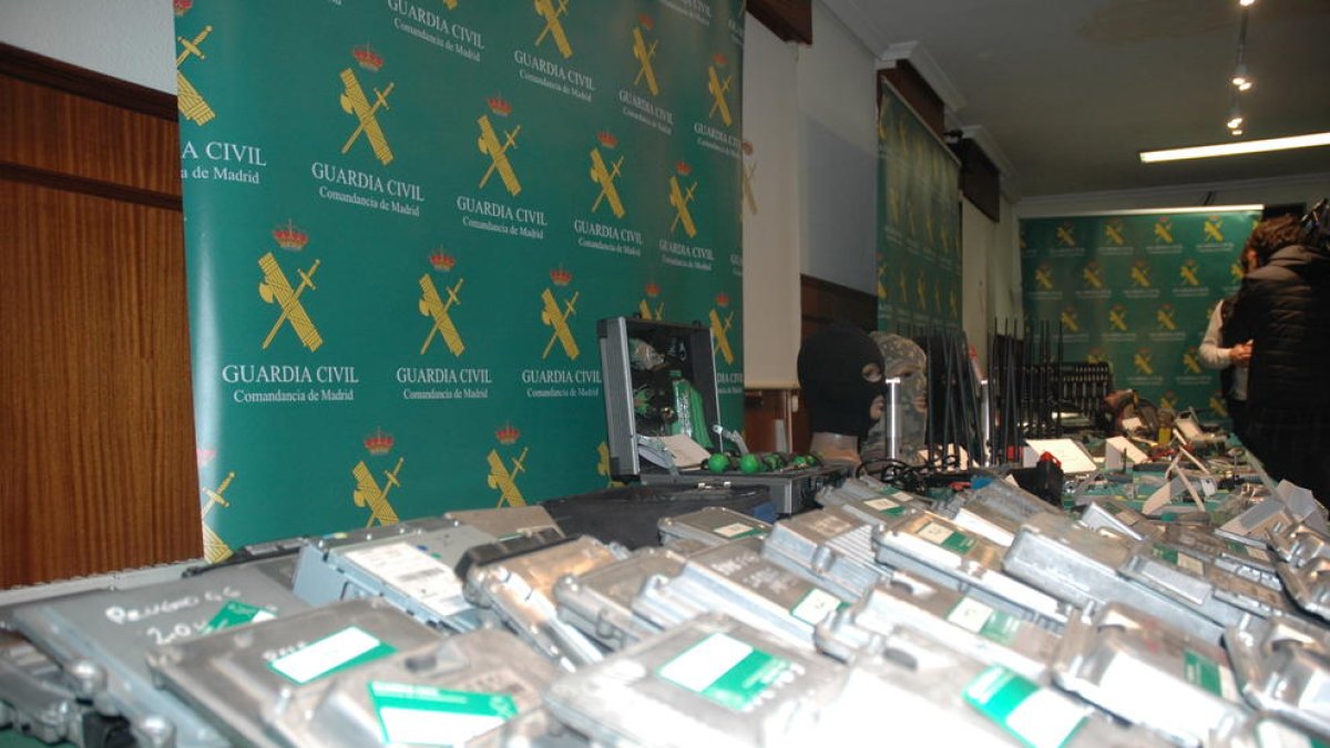 Algunas de las piezas recuperadas en la red de la operación denominada ‘Olivum’.