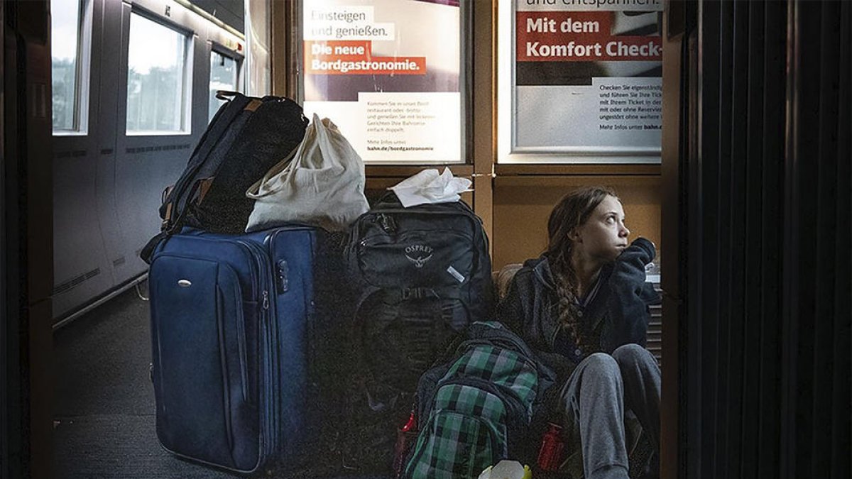 Imagen que la activista sueca Greta Thundberg colgó en las redes.