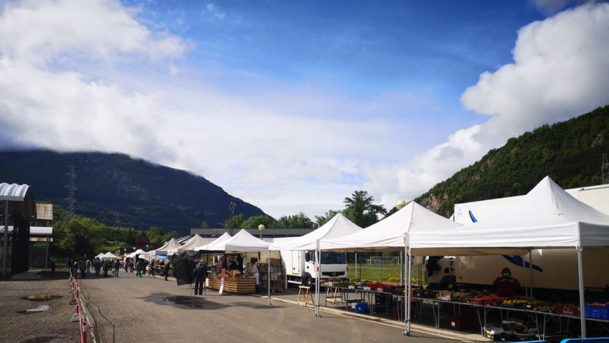 El mercado de El Pont de Suert el pasado viernes.