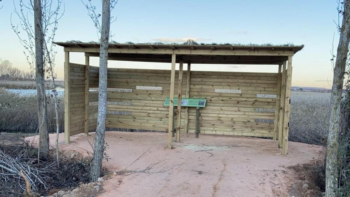 Una de las nuevas instalaciones de la reserva natural de Utxesa.