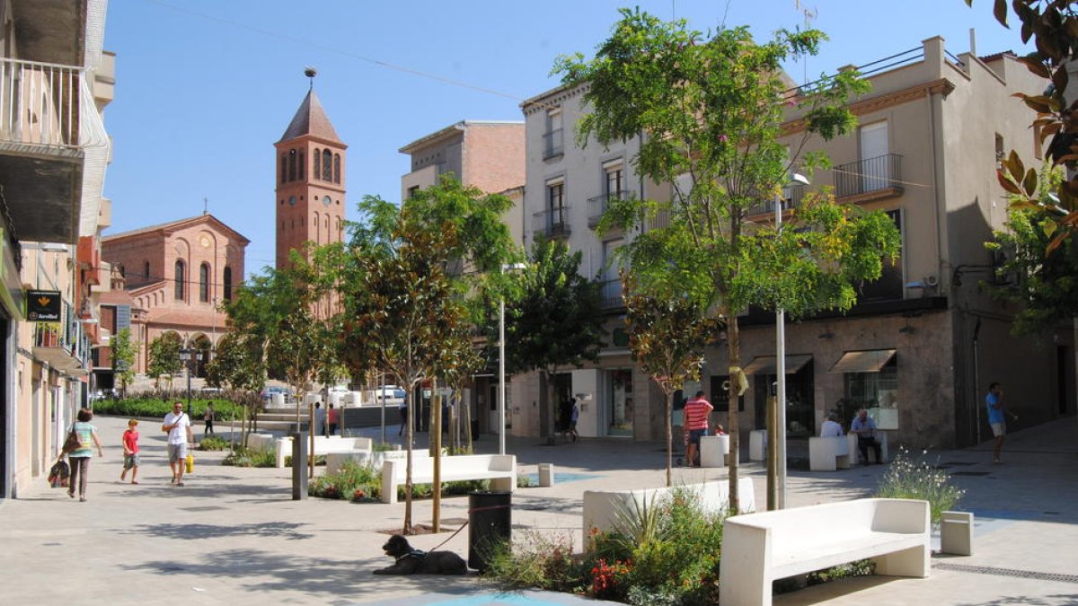 La reformada plaza de Manuel Bertrand.