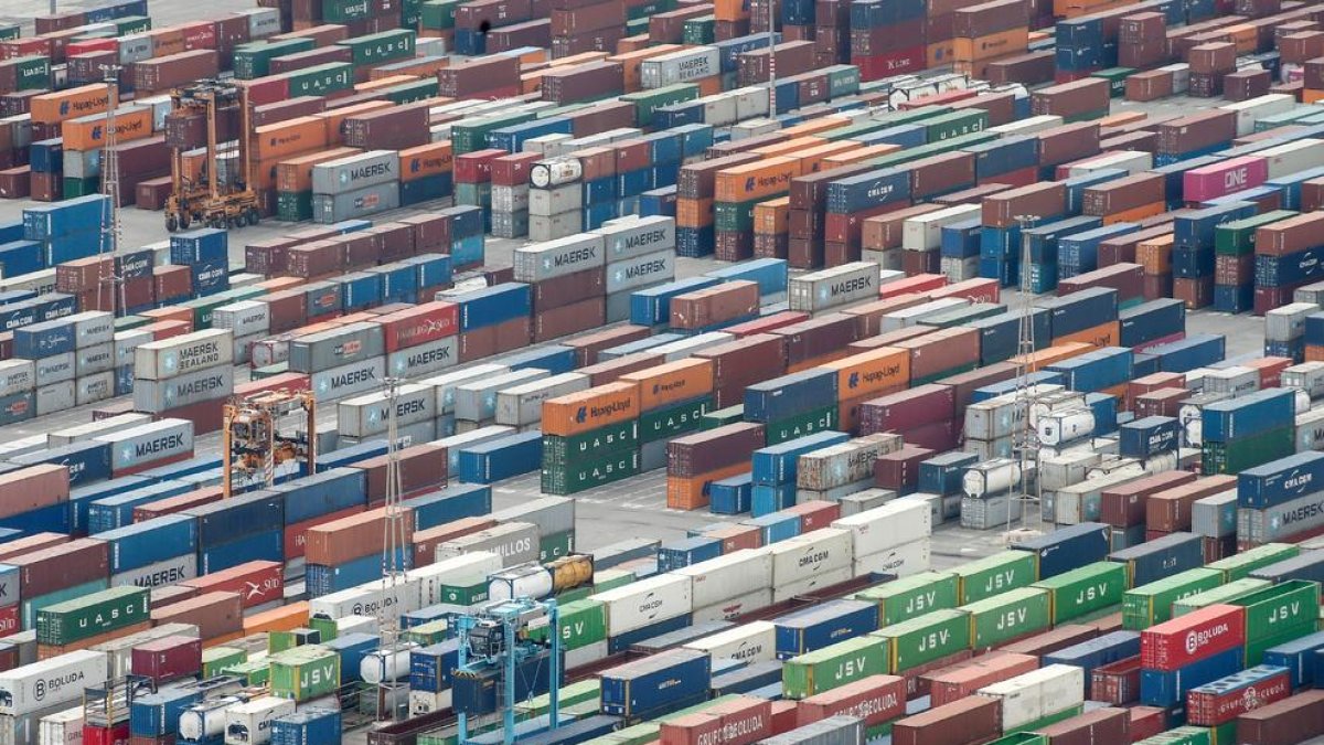 Imagen de archivo del puerto de Barcelona.