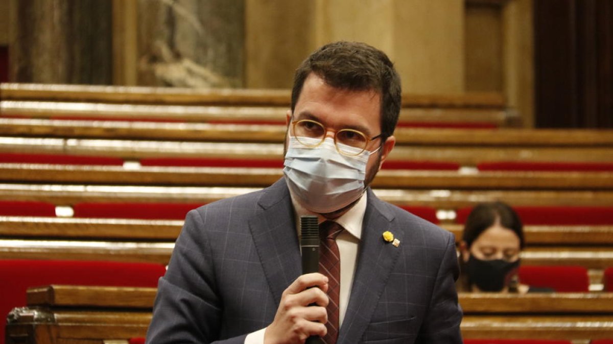 El vicepresidente de la Generalitat con funciones de presidente, Pere Aragonès.
