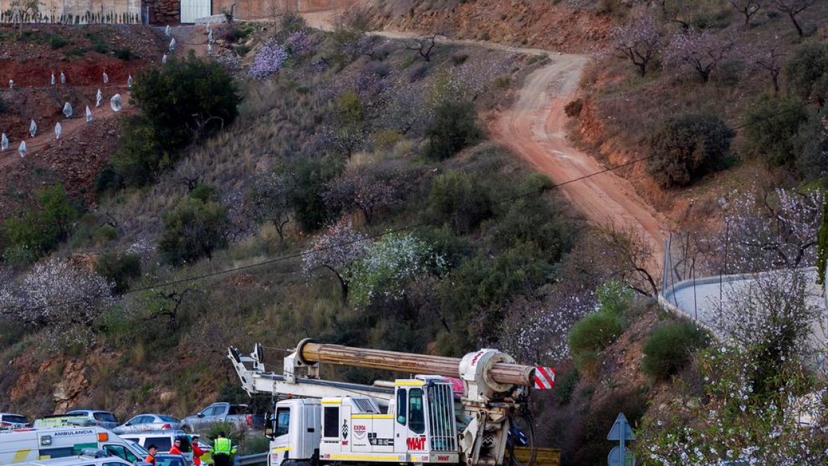 Arribada de la tuneladora que seguirà les tasques de rescat del petit Julen.