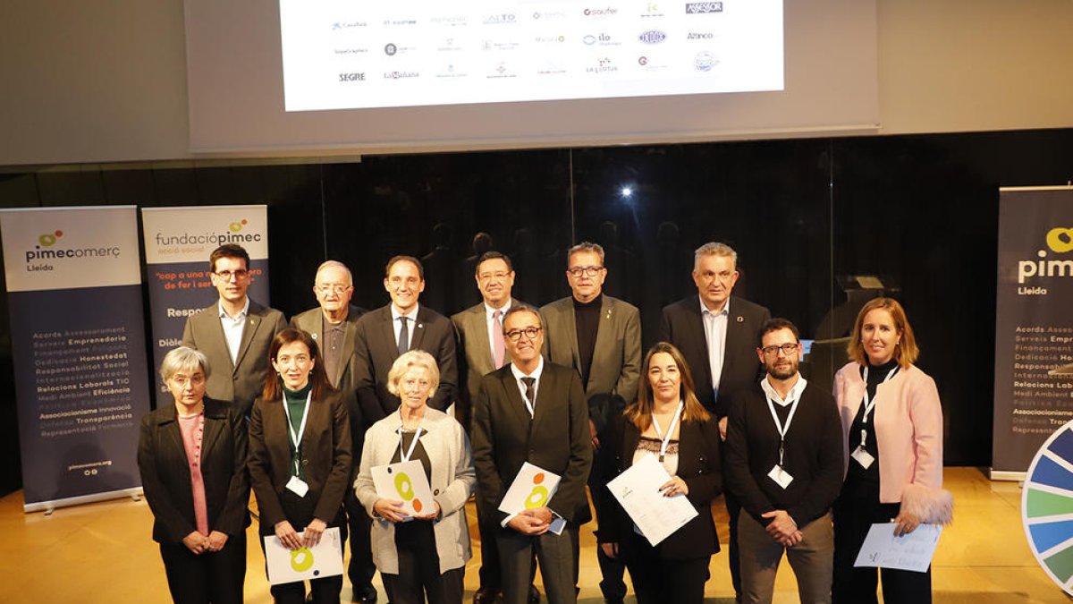 Pimec va reconèixer ahir els seus socis més antics de Lleida.