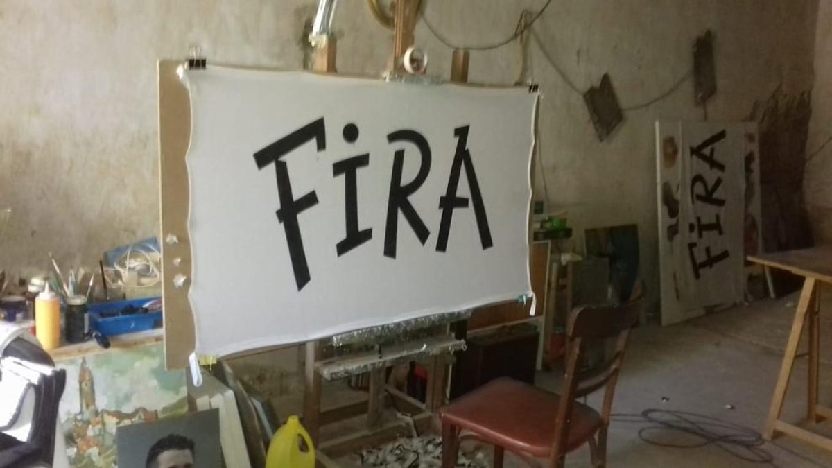 Una de les pancartes que es van utilitzar a la fira de Camarasa.