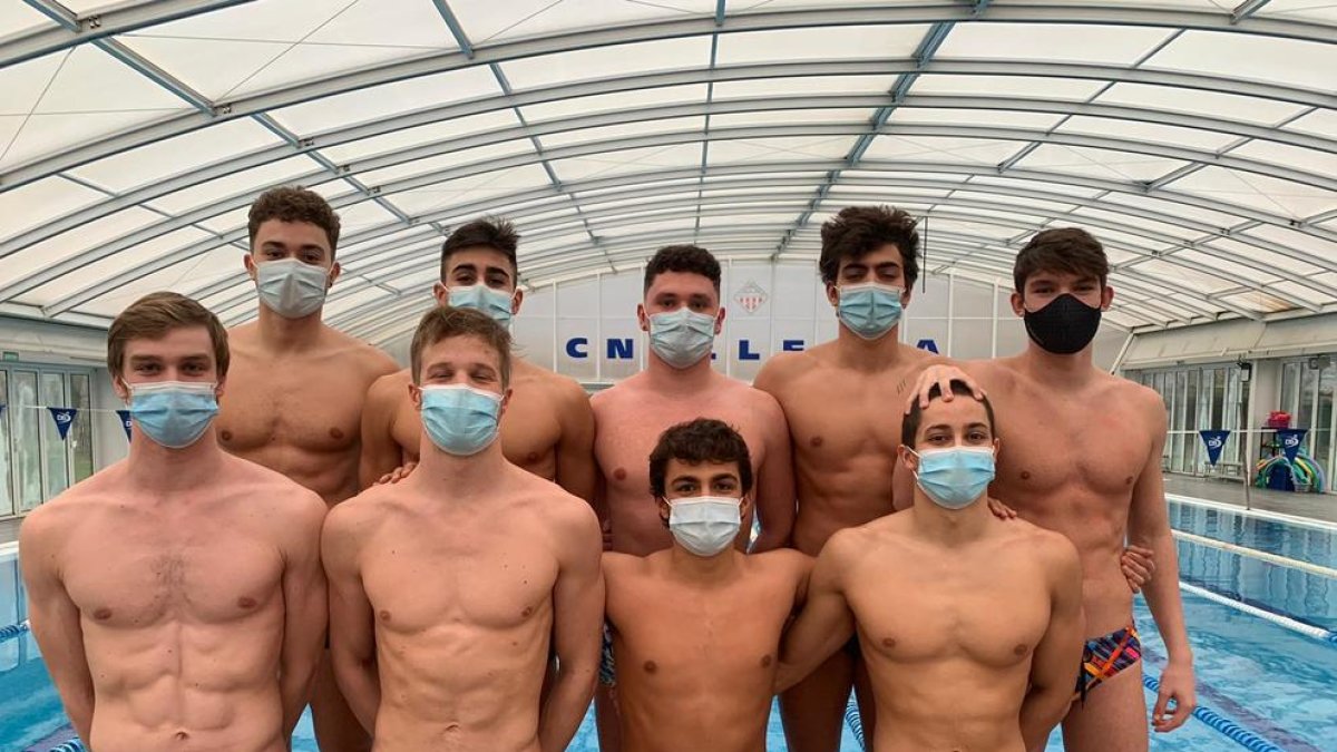 Integrants de l’equip masculí, que té opcions per pujar de categoria.