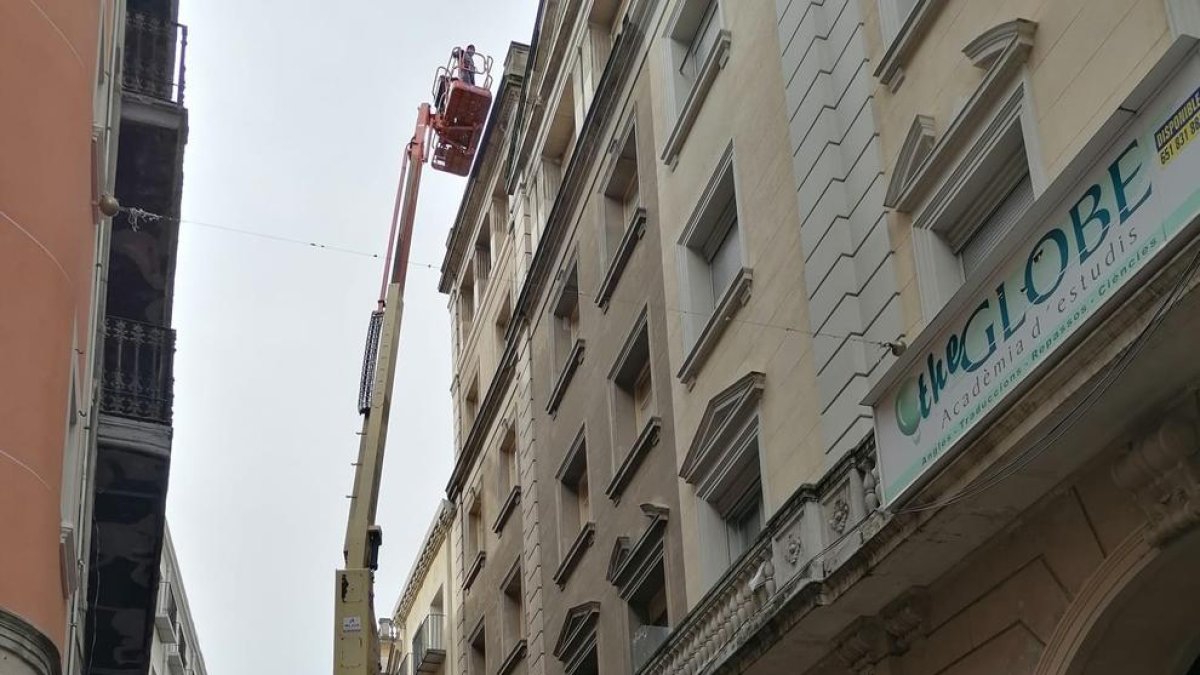 Obres a l'edifici del Teatre Principal de Lleida
