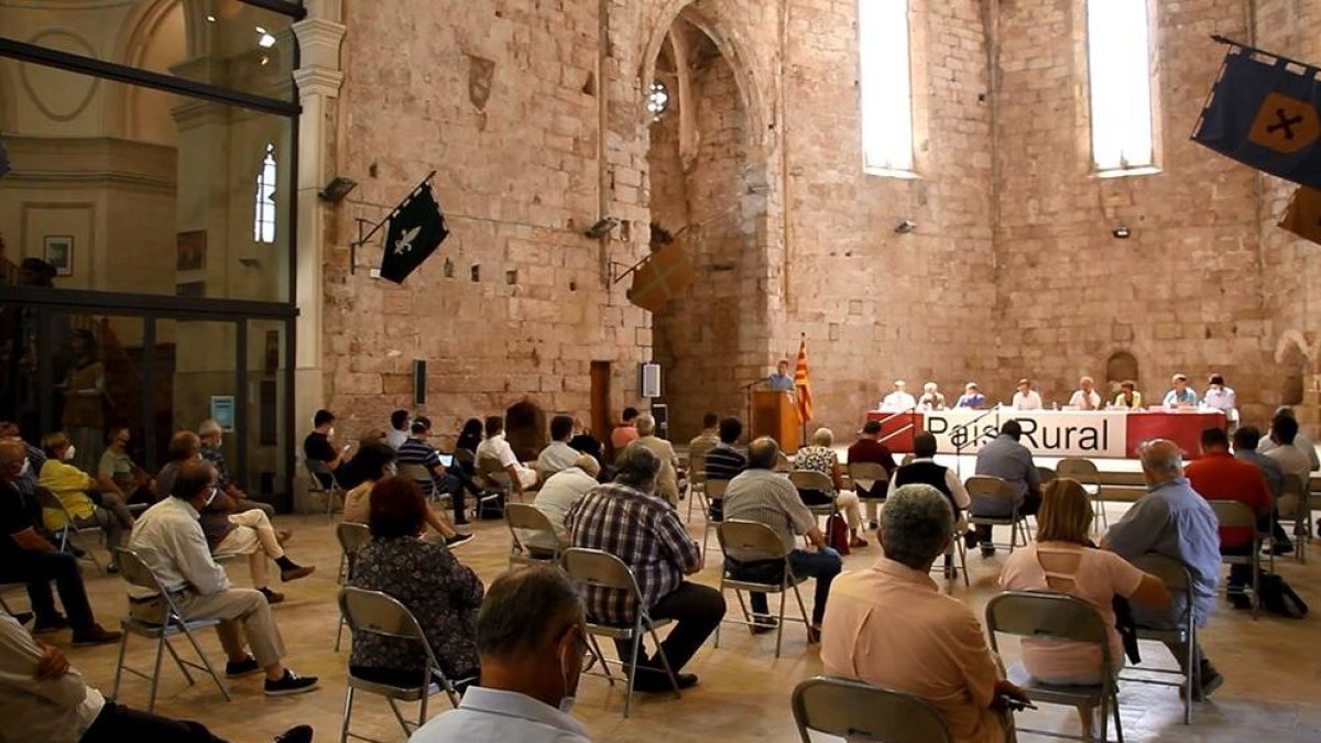 Imatge de l’acte de constitució de la plataforma País Rural, ahir a Montblanc.