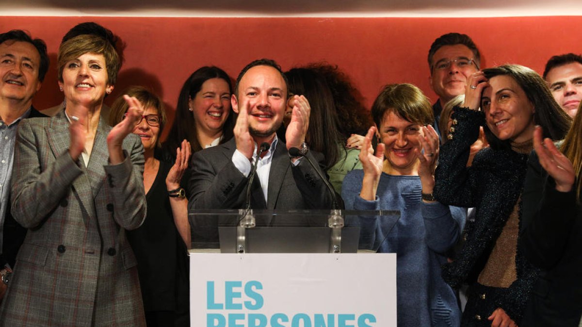 El candidato de Demòcrates, Xavier Espot, el día de las elecciones.