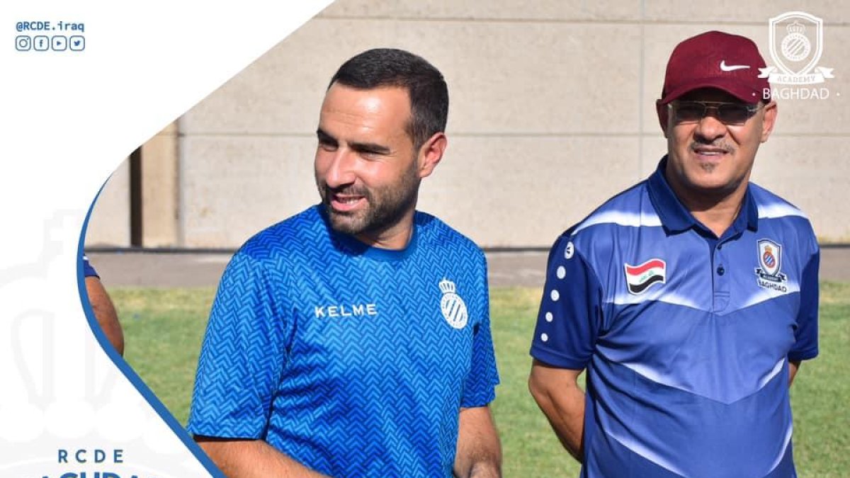 Codina, izquierda, durante su estancia en Irak.