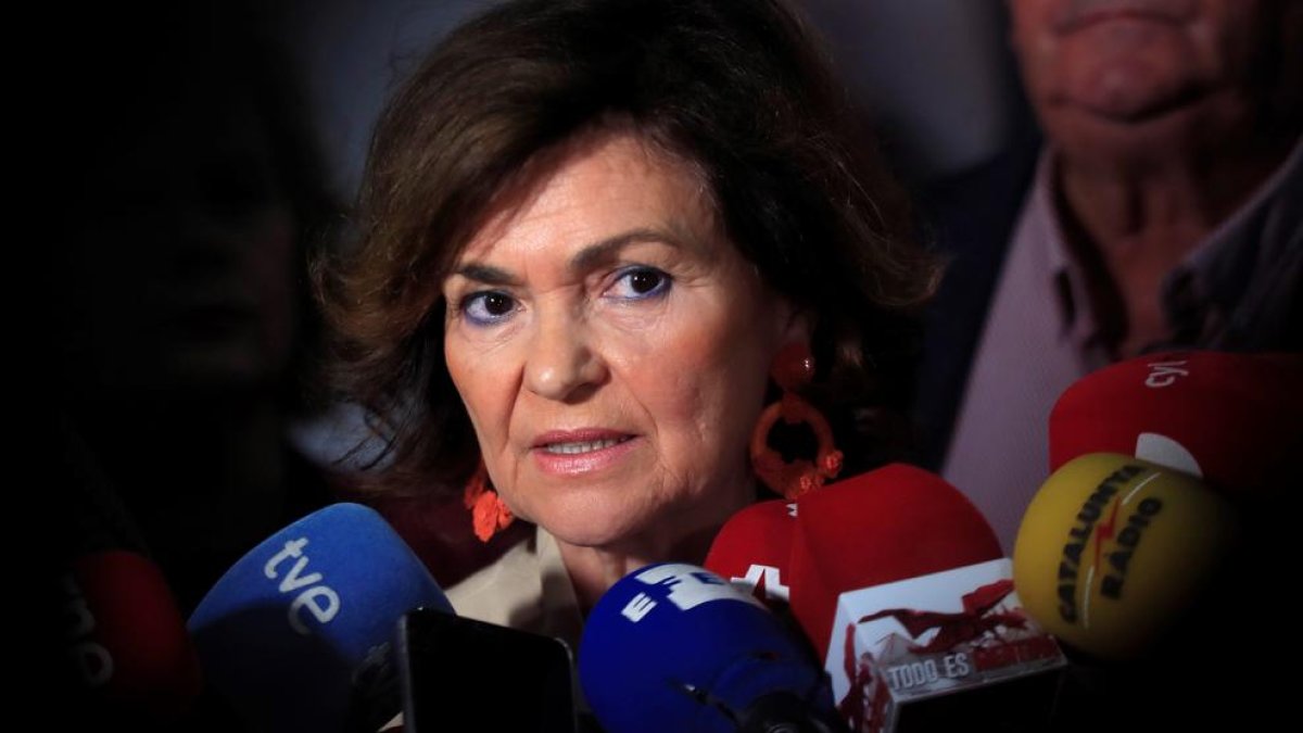 La vicepresidenta del Gobierno en funciones, Carmen Calvo.