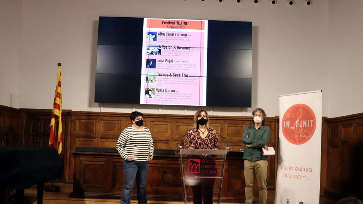 Presentación del festival ‘In_Finit’ de Menàrguens, ayer en el IEI.
