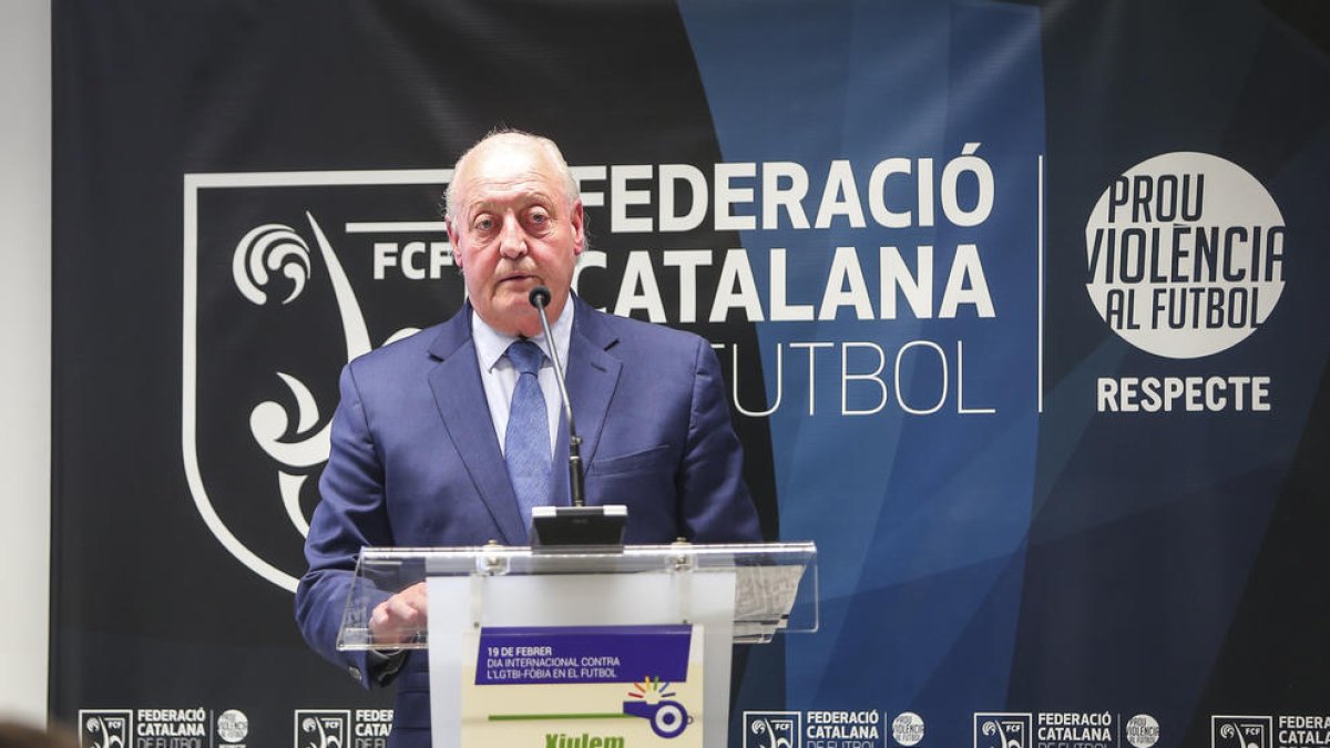 Joan Soteras, presidente de la Federación Catalana de Fútbol.