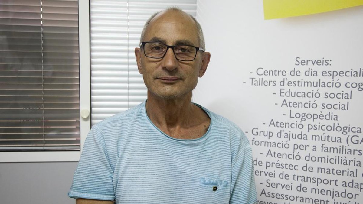 Ermengol Vila es uno de los usuarios de la Associació Alzheimer Tàrrega i Comarca.