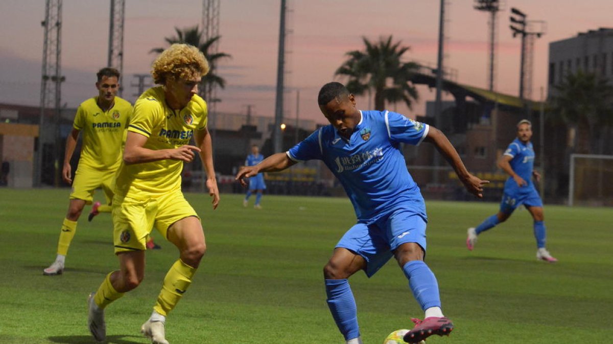Joanet, el pasado sábado durante el amistoso ante el Villarreal C.