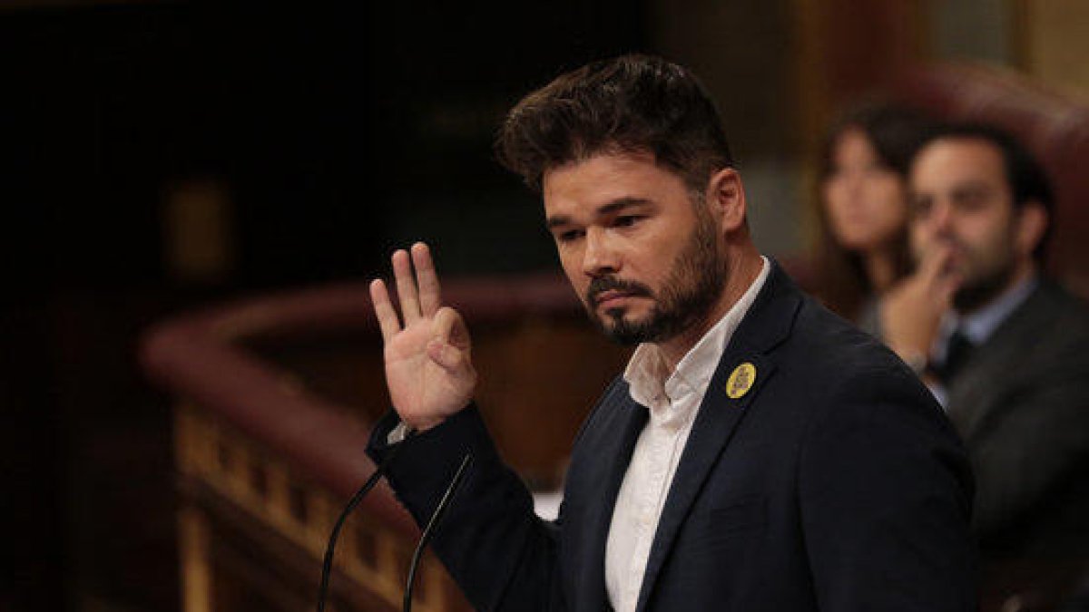 Gabriel Rufián, durante su intervención
