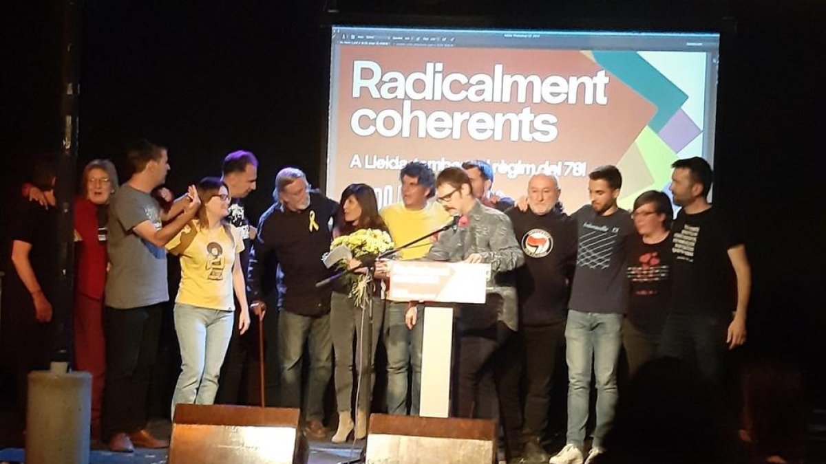 La Crida per Lleida-CUP va celebrar ahir el seu acte central de campanya al Cafè del Teatre.