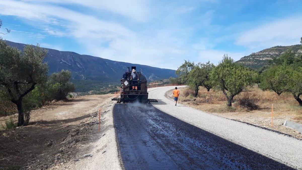 La variante provisional de la carretera de Sant Esteve de la Sarga.